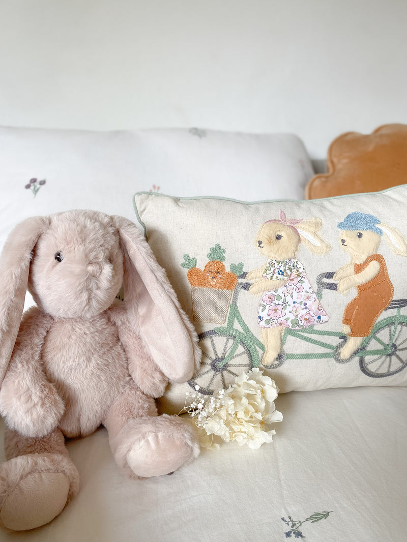 Bunny Bike Ride Pillow