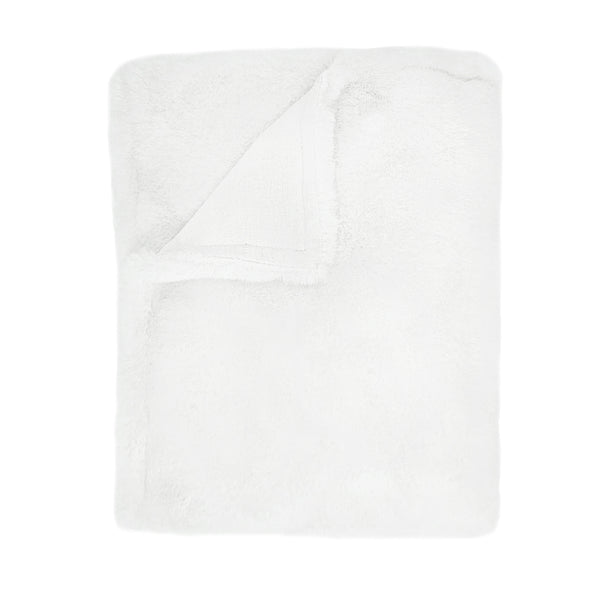 Charmante Luxe Faux Fur Baby Blanket -White