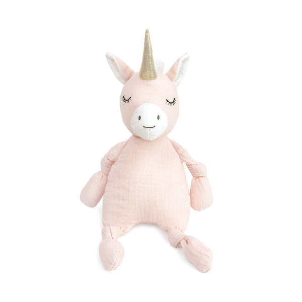 Dreamy Unicorn Muslin Knotted Soft Doll
