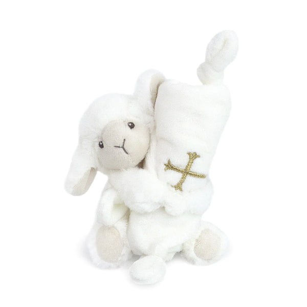 Religious Loyal Lamb Knotted Security Blankie