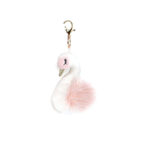 Swan Keychain / White