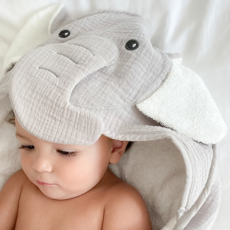 Petit Elephant Towel and Washcloth Set