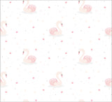 French Swan Muslin Swaddle Blanket