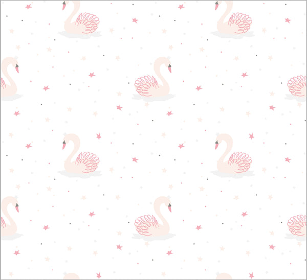 French Swan Muslin Swaddle Blanket