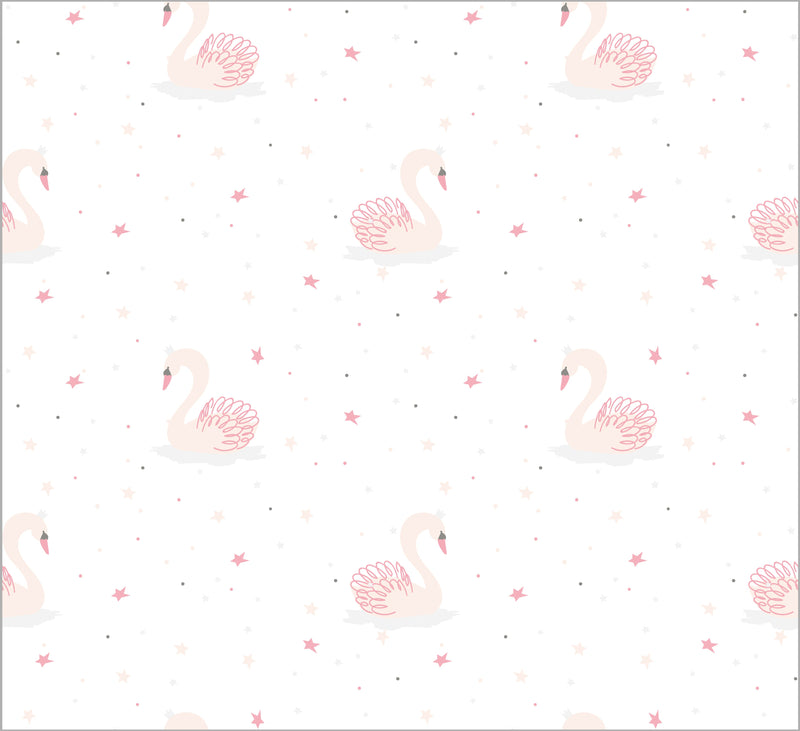 French Swan Muslin Swaddle Blanket