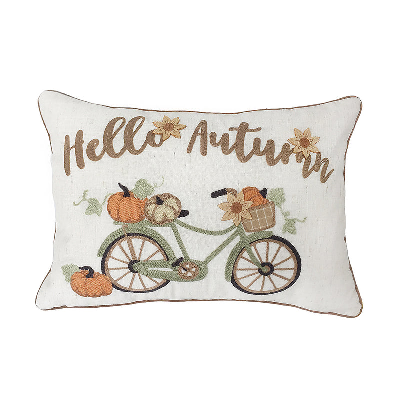 GREEN BICYCLE PILLOW