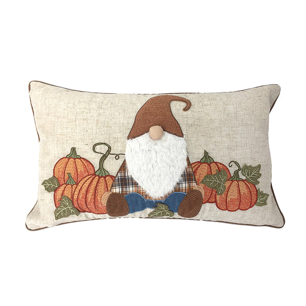 GNOME SITTING IN PUMPKINS PILLOW