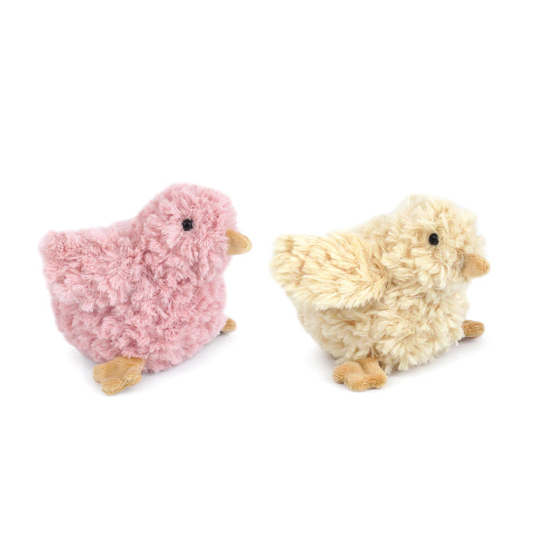Pink / Yellow Wee Chicks Set 2 pc Sustainably Made from Recycled Materials