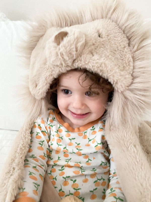 'Luca' Plush Lion Hooded Blanket