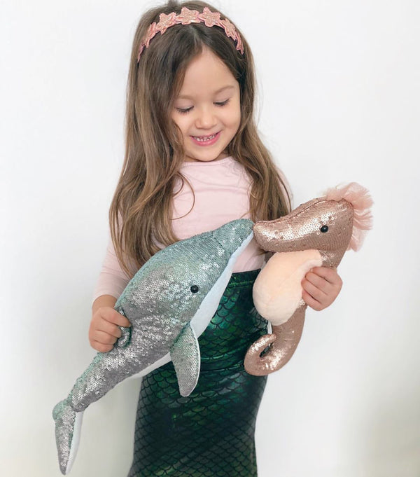 Sequin Dolphin Stuffed Toy