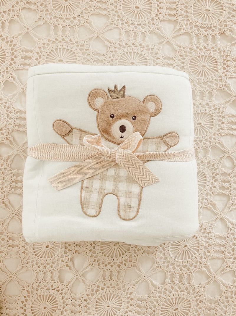 Bedtime Prince Bear Cotton Quilt