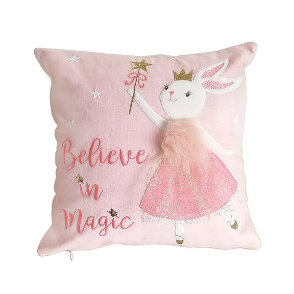 Whimsical 'Believe In Magic' 3D Decorative Pillow