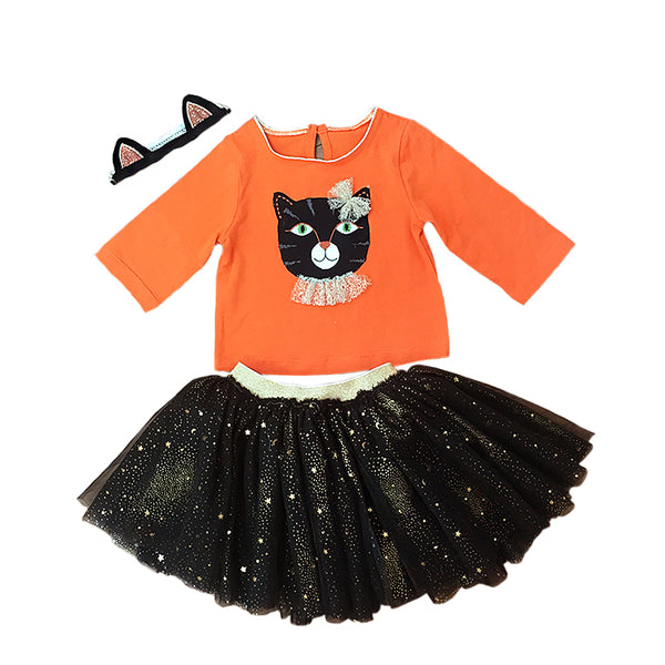 Purrfect Halloween Cat 3 pc Tutu Set