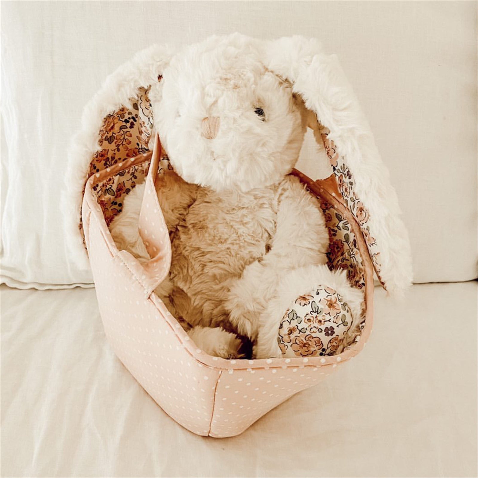 Faith Cream Floral Bunny Plush Toy – Mon Ami