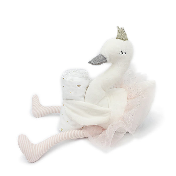 'Selene' Swan Baby Plush Gift Set
