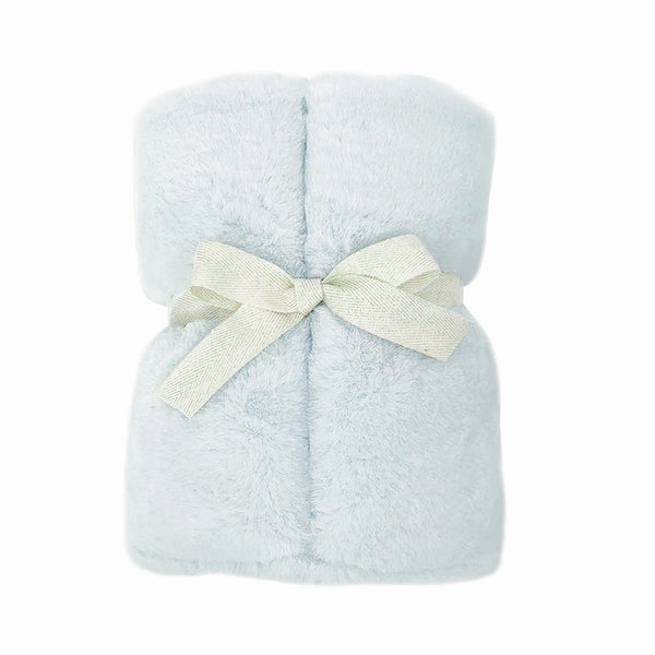 Charmante Luxe Faux Fur Baby Blanket-Blue