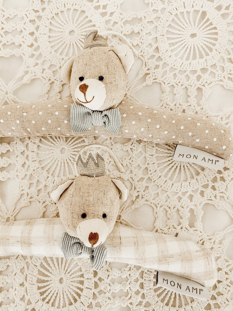Bear Prince Padded Baby Hangers Set of 2 | Mon AMI Designs
