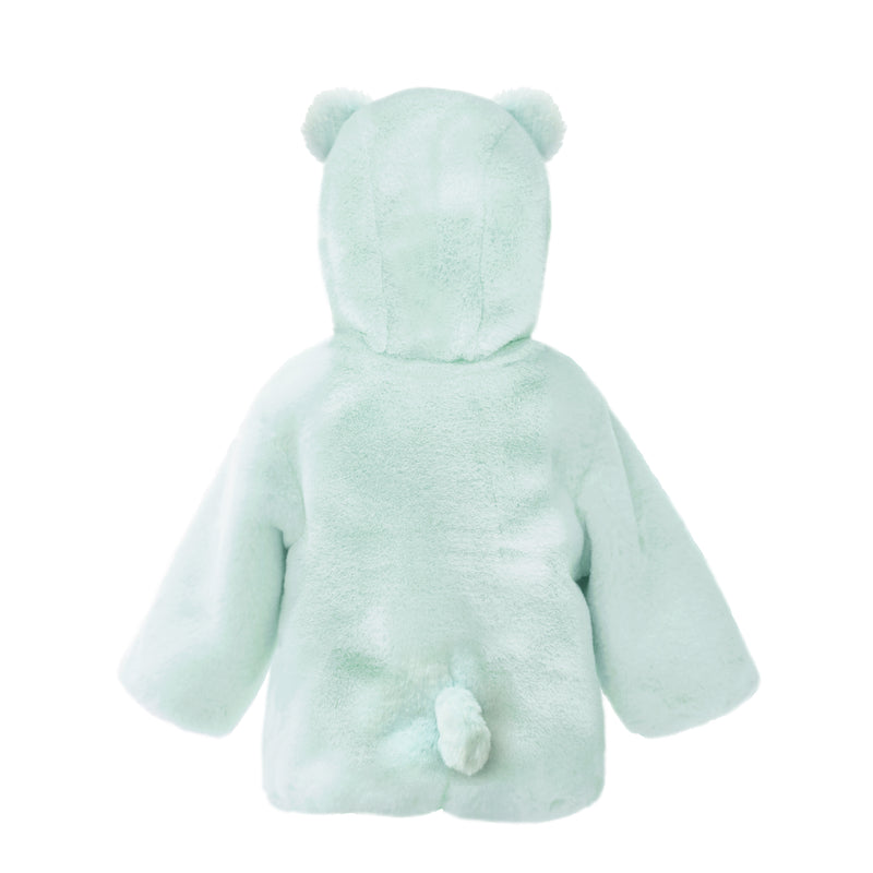 Bear Faux Fur Hooded Baby Coat 12-18M – Mon Ami - Main Image