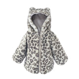 Leopard Faux Fur Hooded Baby Coat - 6-12M