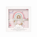 Chateau Magique Swaddle & Rainbow Rattle Gift Set