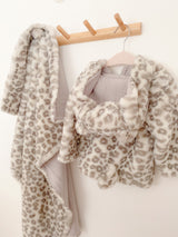 Charmante Faux Fur Baby Blanket- Leopard