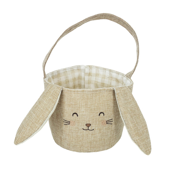 Bunny Easter Basket Taupe Mon Ami