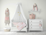 Bedtime Princess Bunny Pink Nursery Quilt