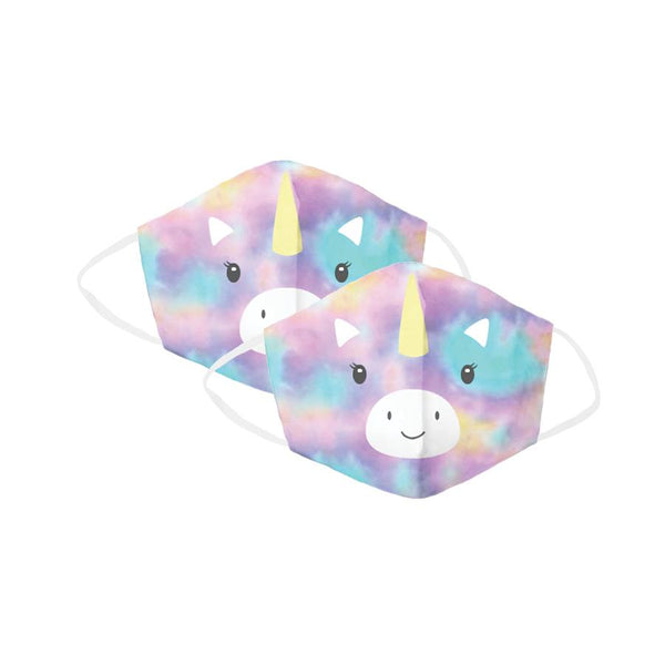Rainbow Unicorn Children's Face Cover 2 Pack Set