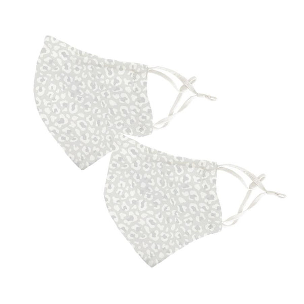 Snow Leopard Adult Face Cover 2 Pack Set
